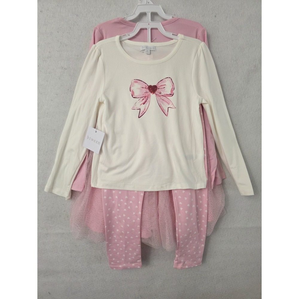 BTween girls 5-piece mix and match clothing set a long sleeve top,tutu skirt Sz6